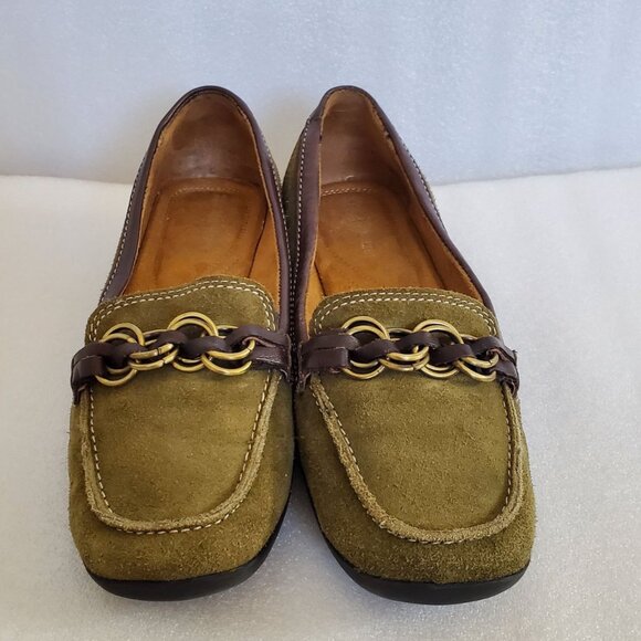 Sage Suede Naturalizer Shoes. Size 7½W - Picture 3 of 12